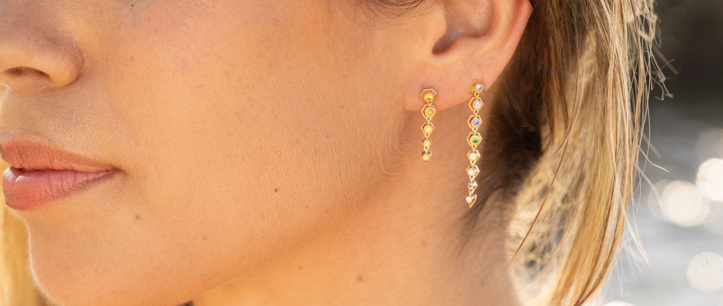 Les Diatomées Stellaires en or : Boucles d'oreilles