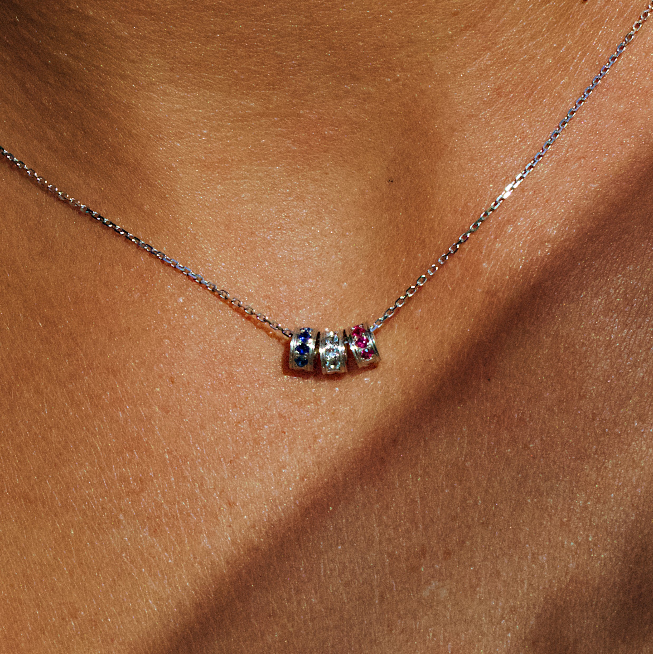Collier “Gramme” n°3, Or Blanc