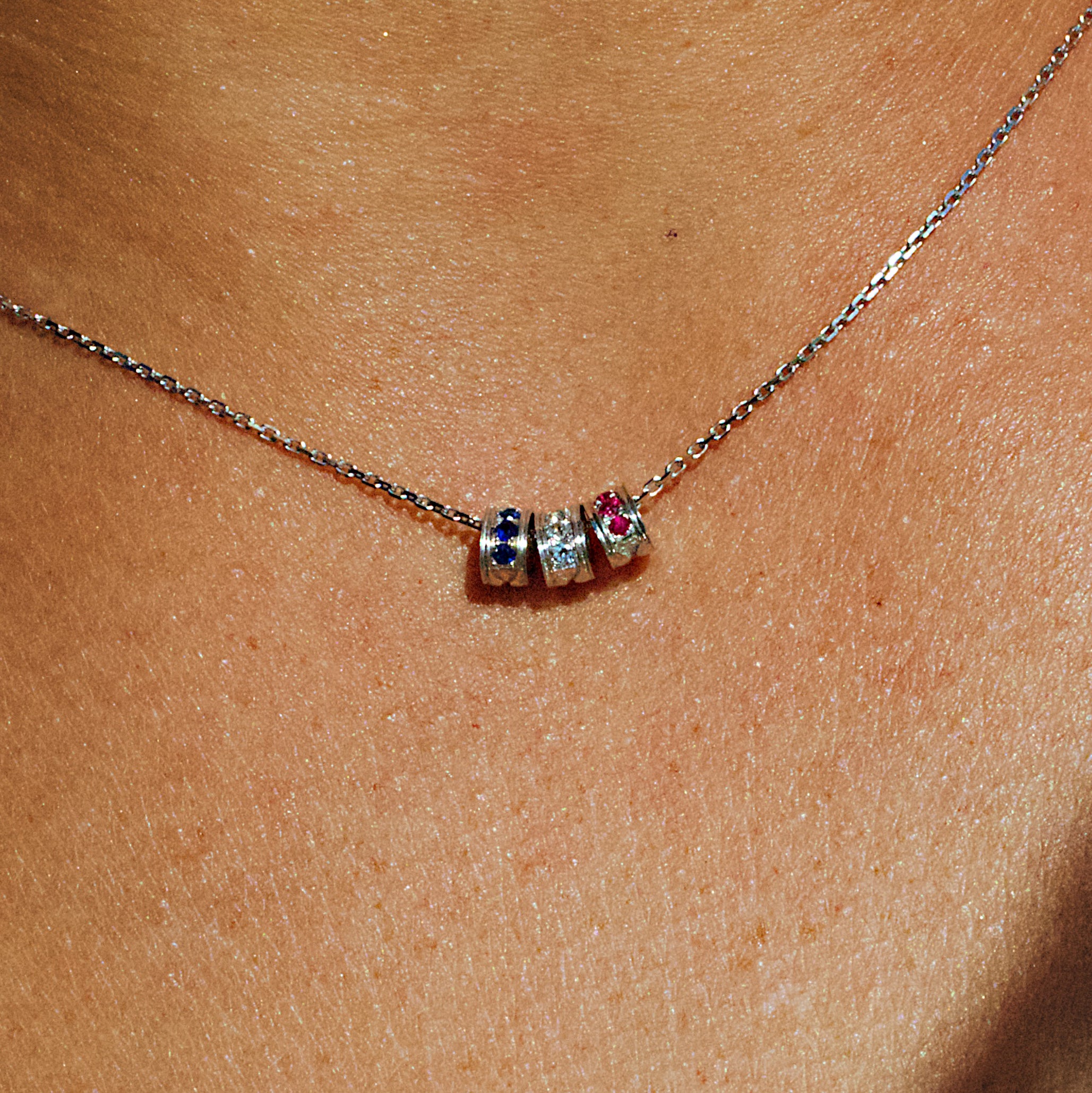 Collier “Gramme” n°3, Or Blanc