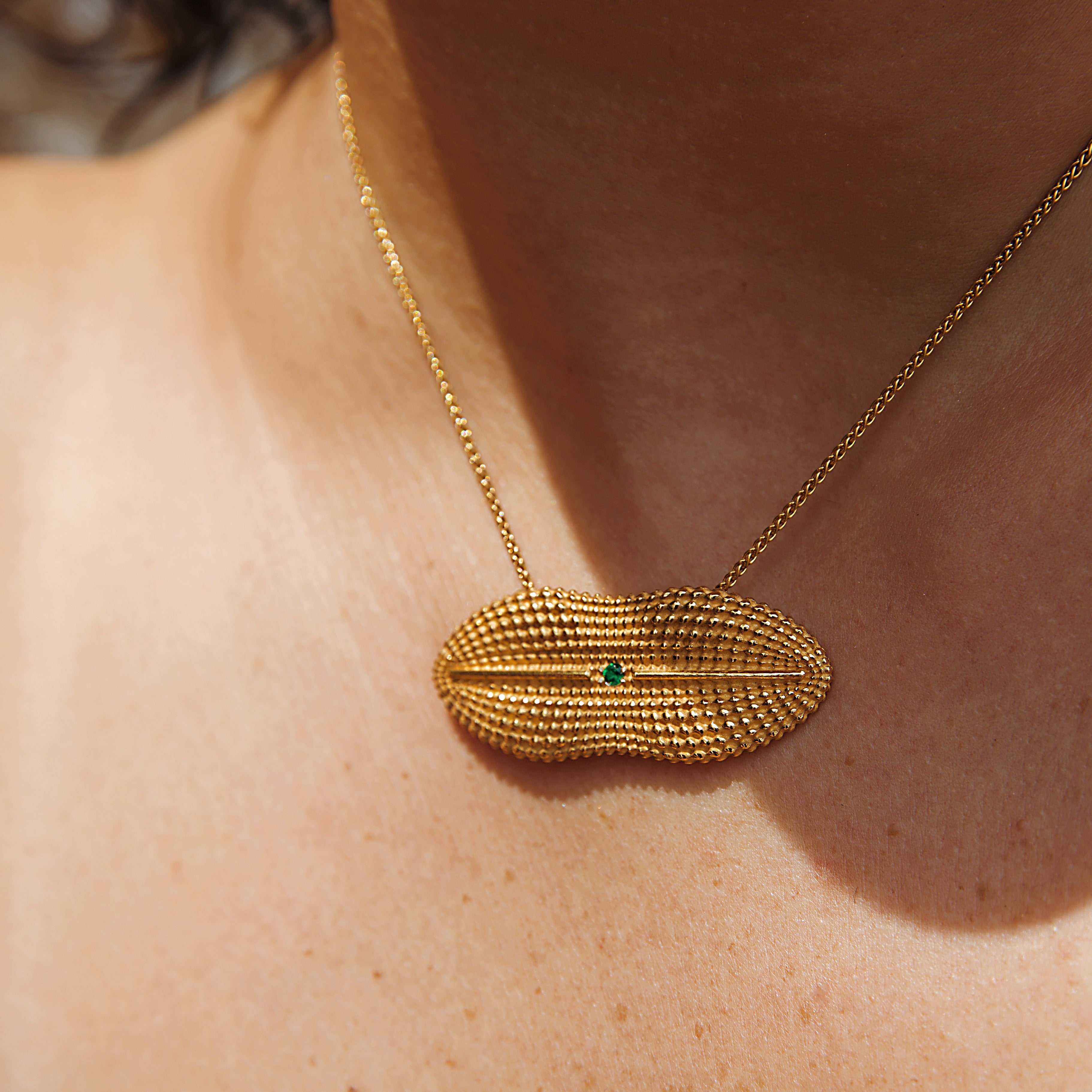 Diploneis necklace, 24 kt Gold Plated