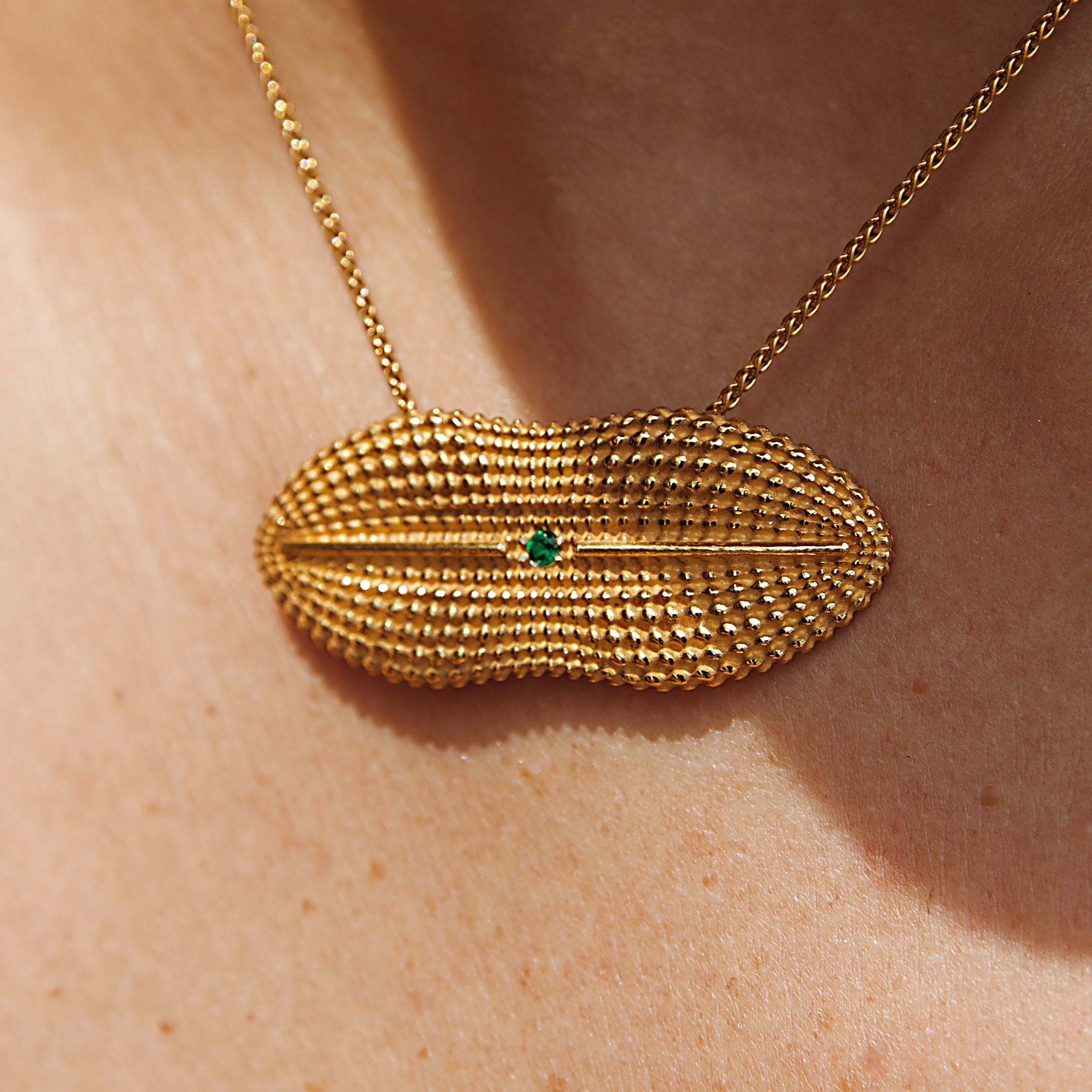 Diploneis necklace, 24 kt Gold Plated