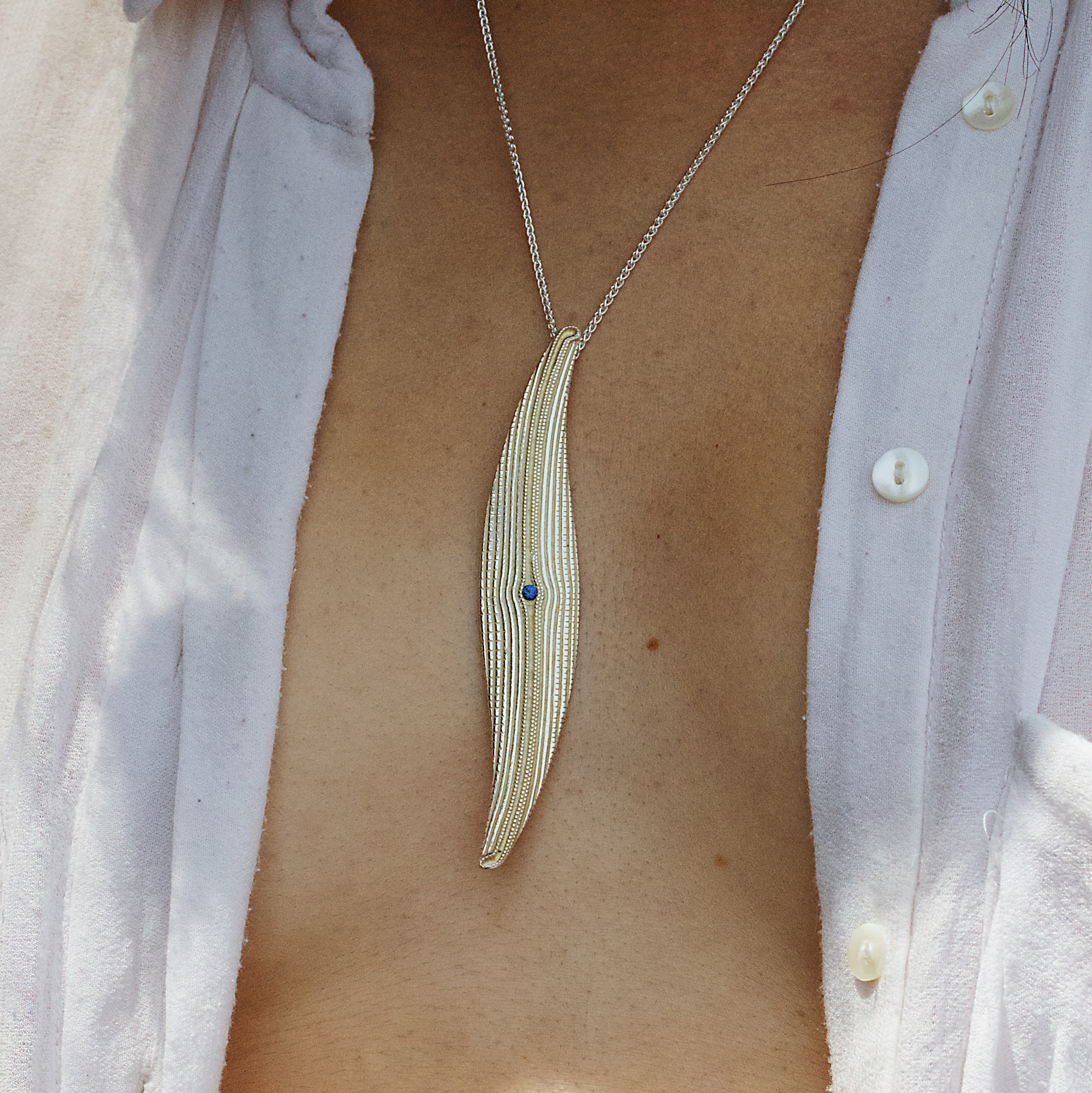 "Littoral" necklace, solid silver