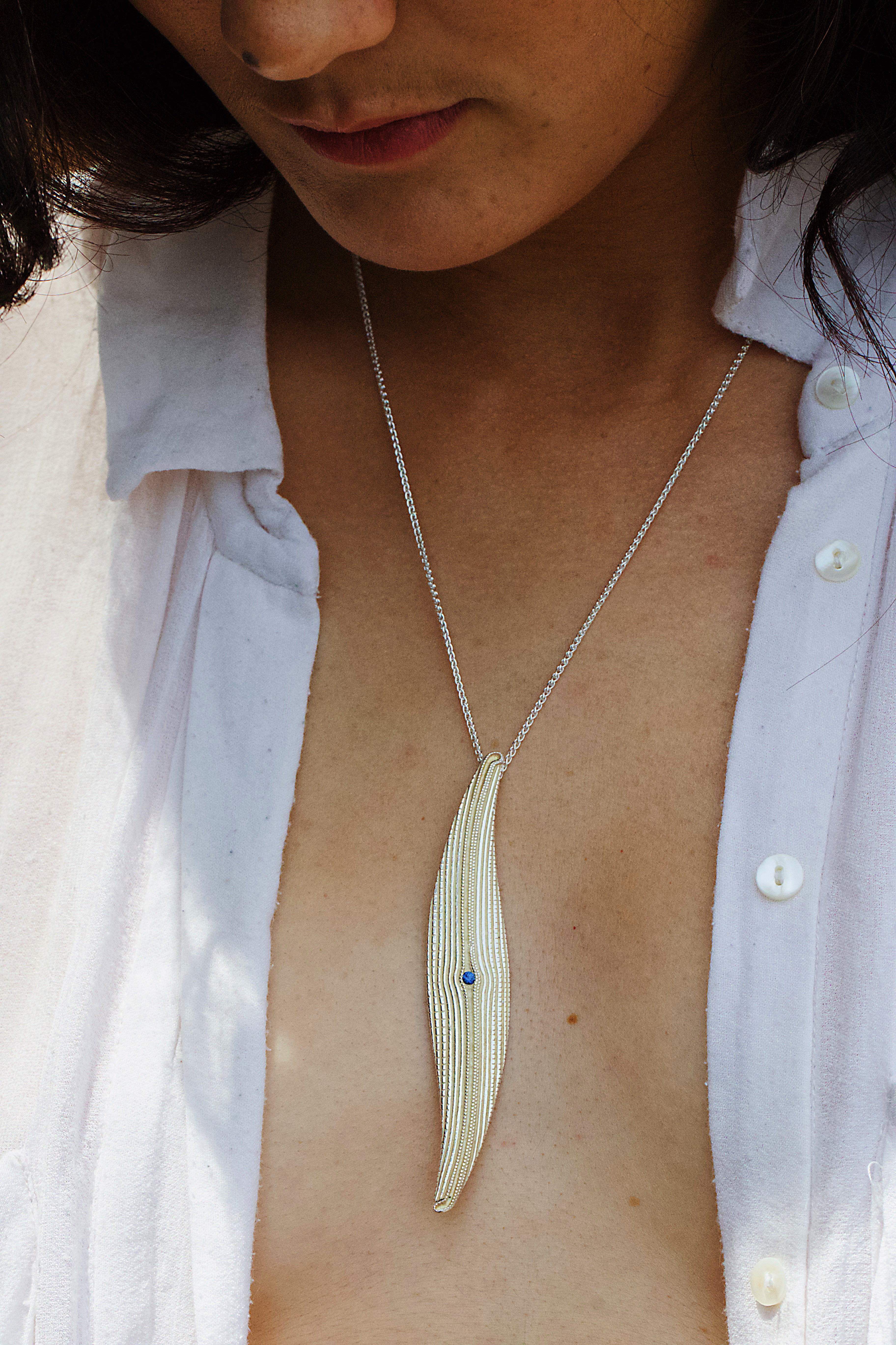 "Littoral" necklace, solid silver