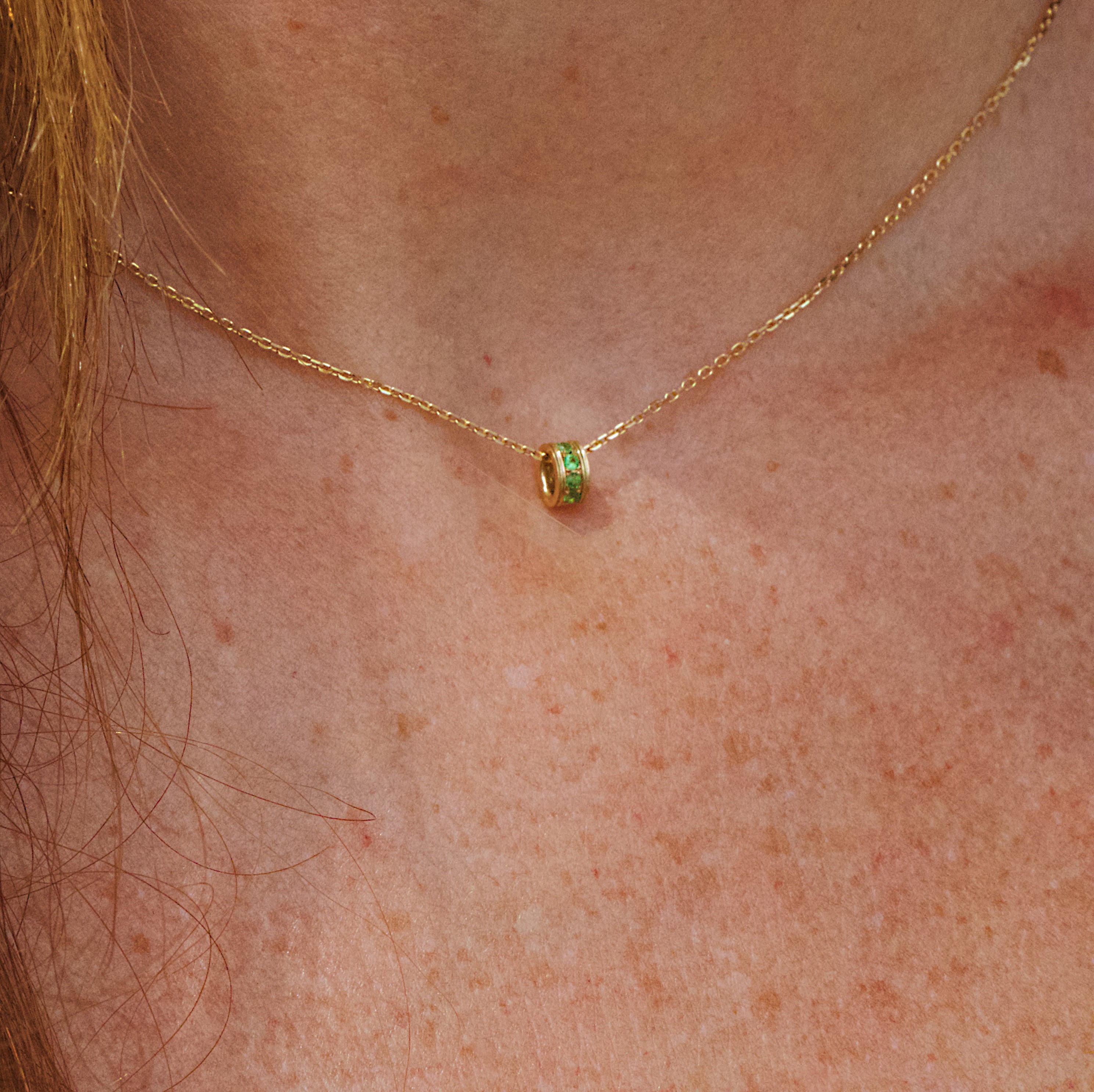 Collier “Gramme”, Or Jaune, Tsavorite