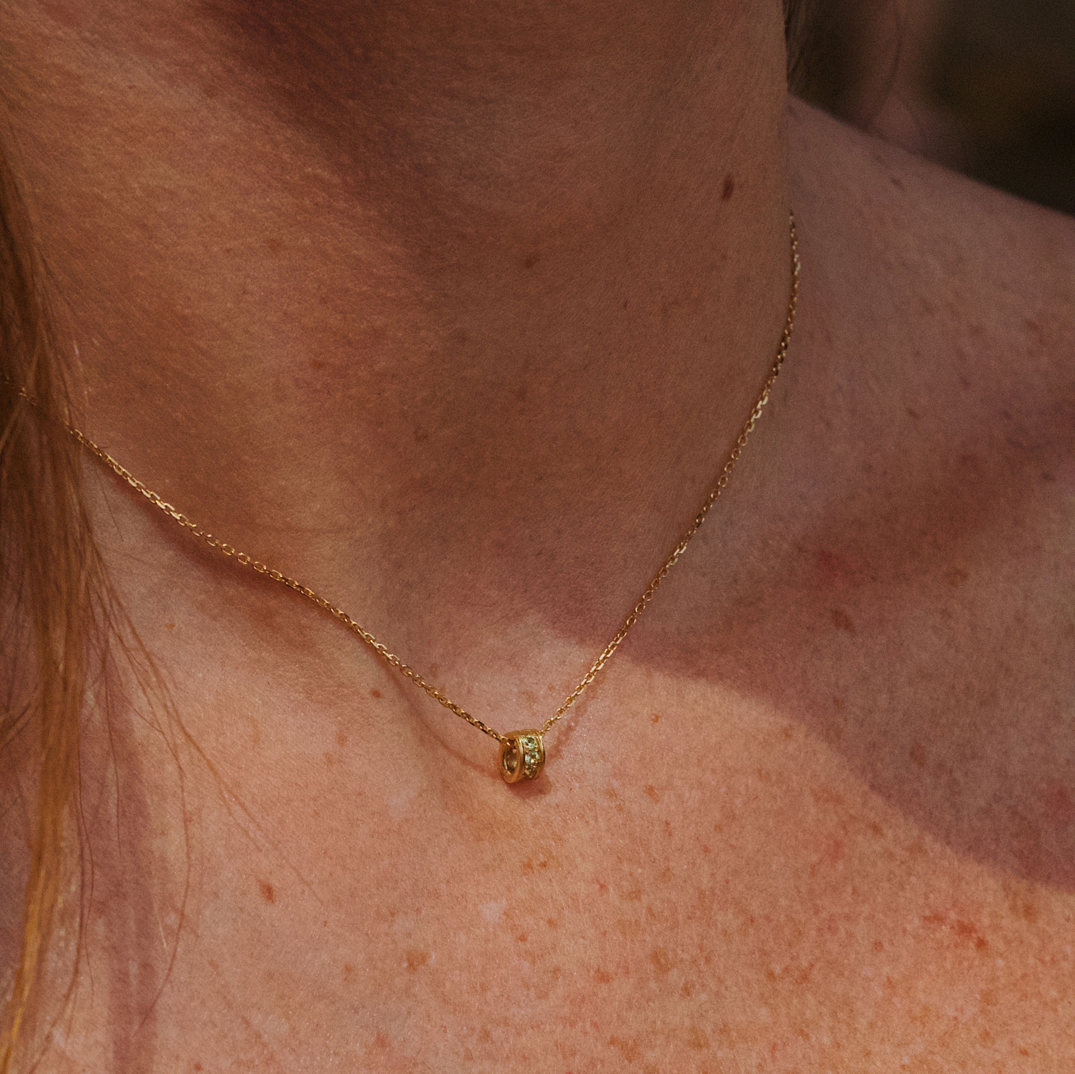 Collier “Gramme”, Or Jaune, Péridot