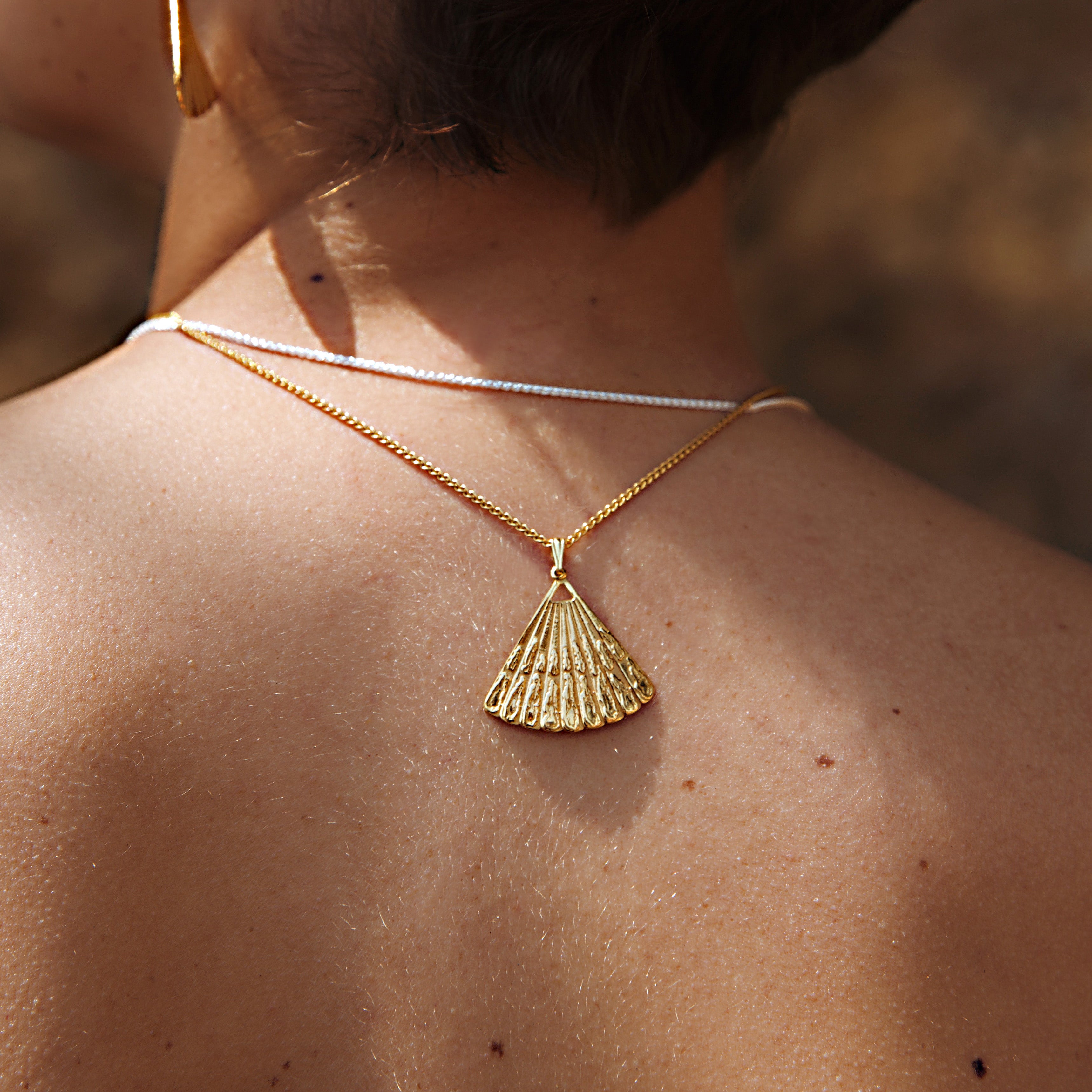 Collier “Licmophora”, Argent Plaqué Or