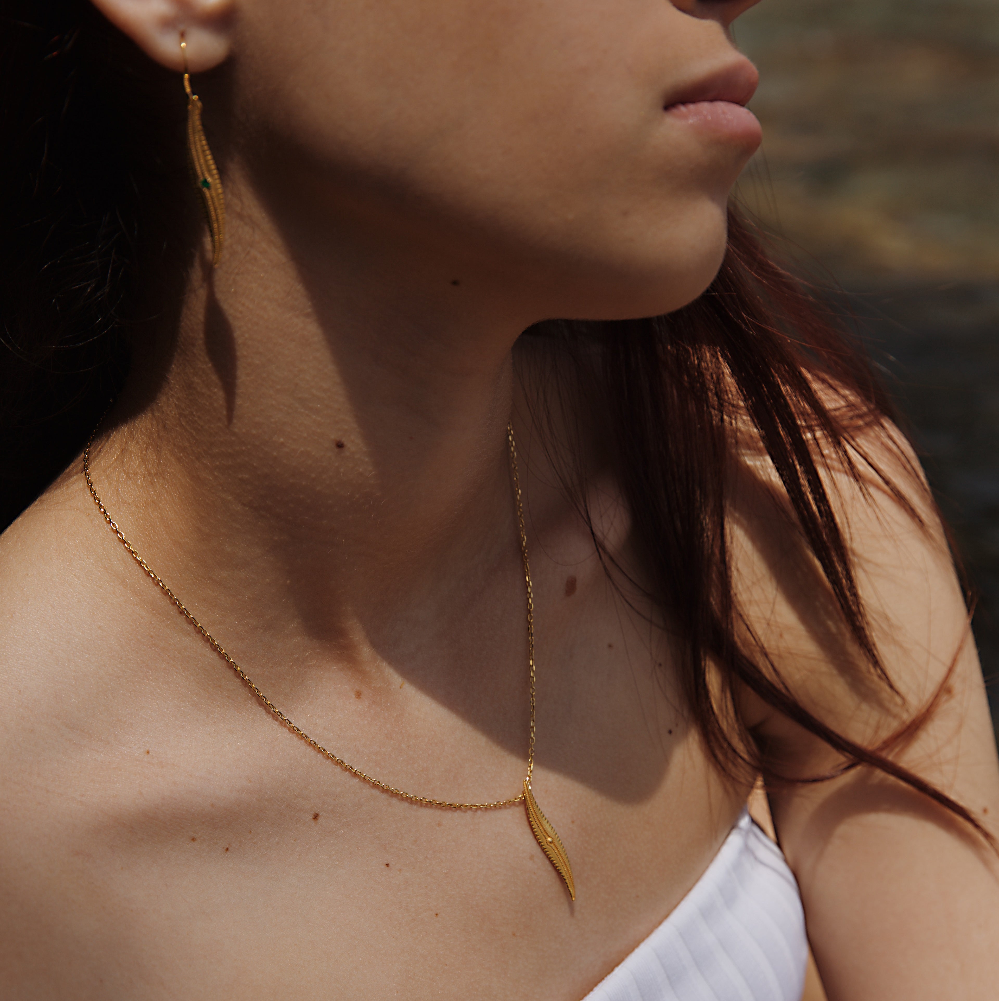 "Petit Littoral" necklace, 24 kt Gold Plated