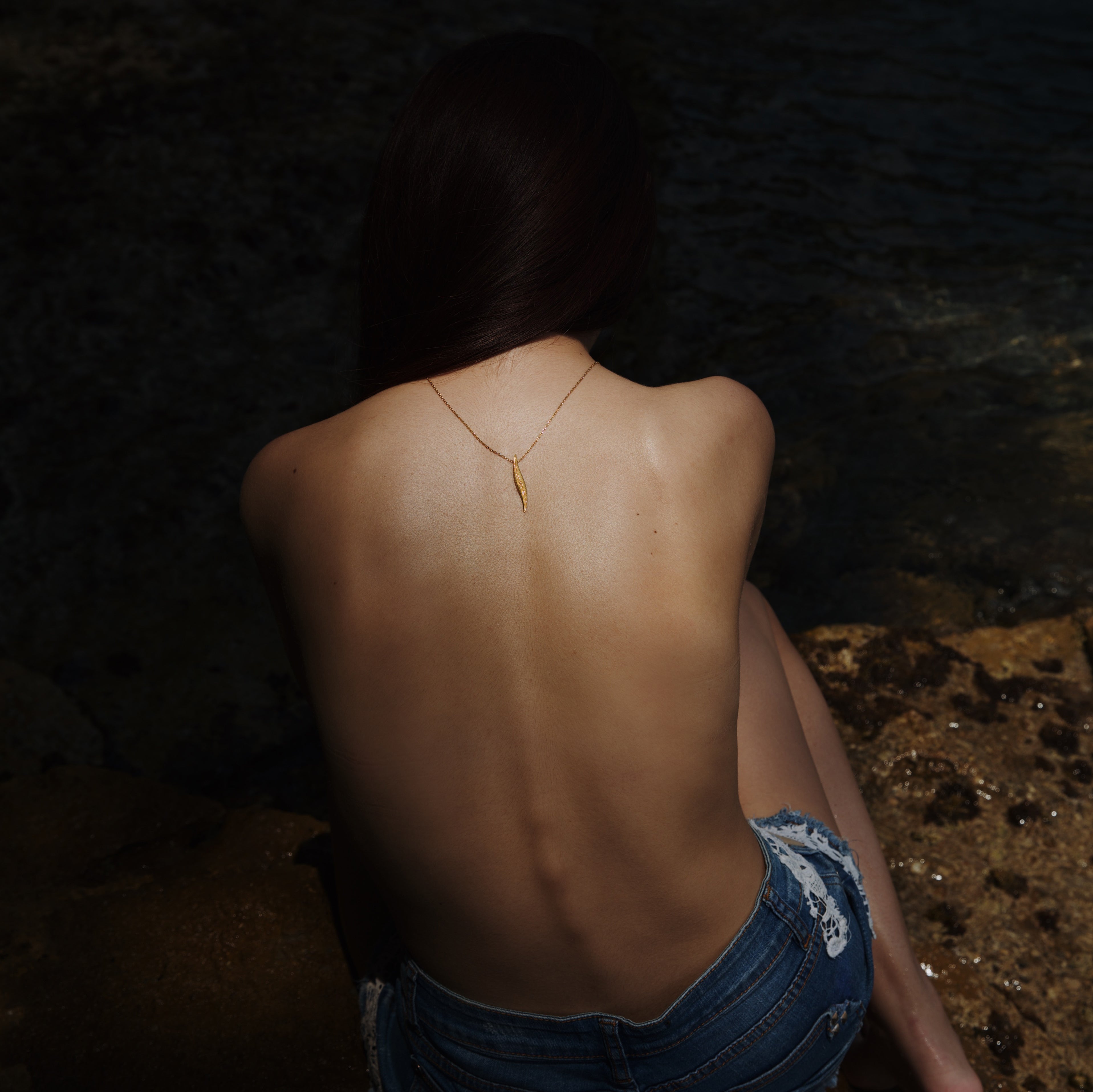 "Petit Littoral" necklace, 24 kt Gold Plated