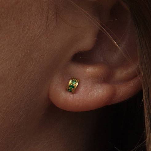 Boucles “Gramme”, Or Jaune, Tsavorite