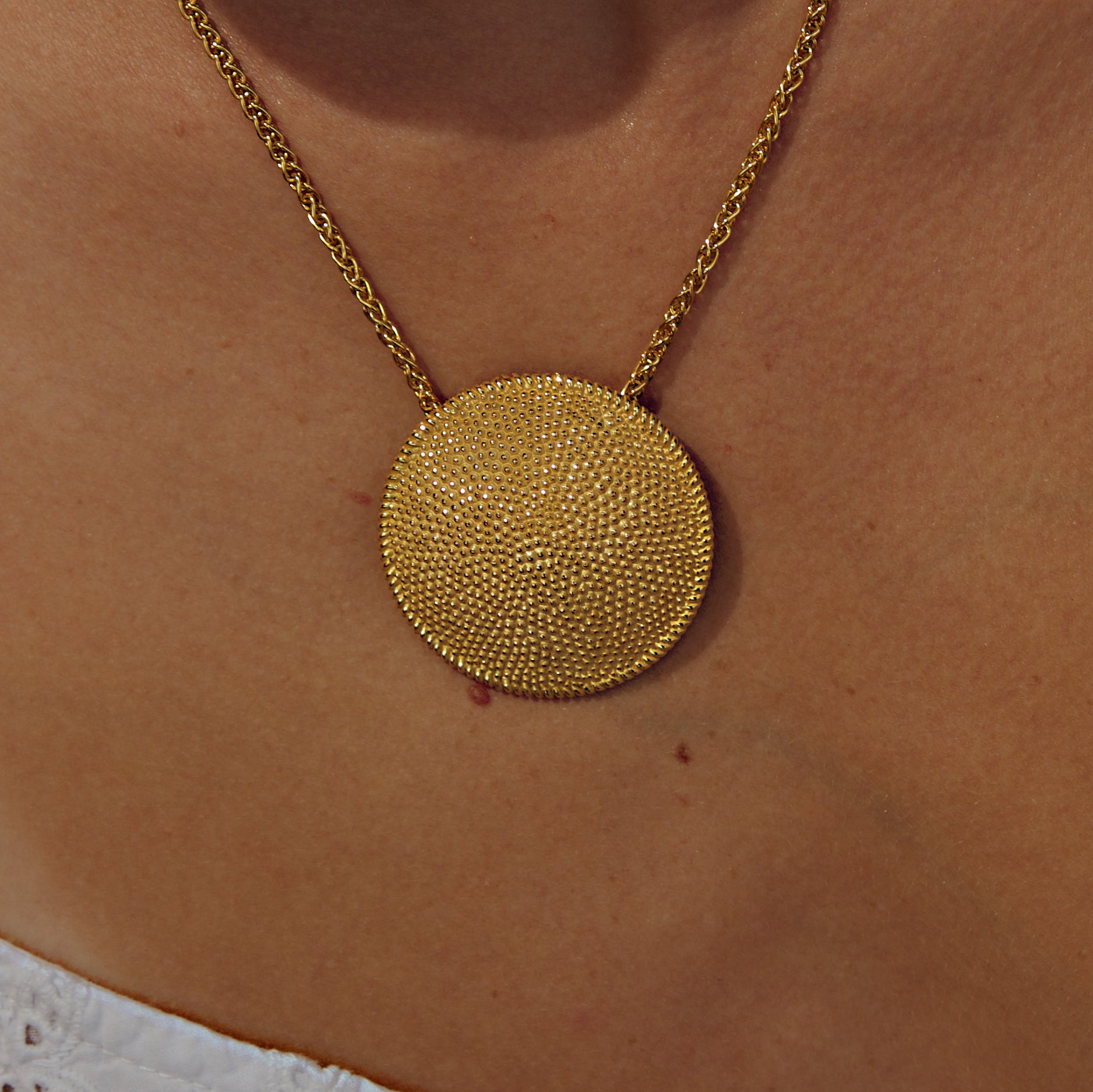 Collier “Iridis”, Argent Plaqué Or