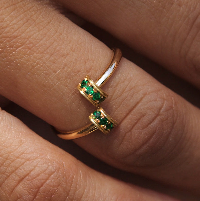 Bague “Gramme”, Or Jaune, Tsavorite