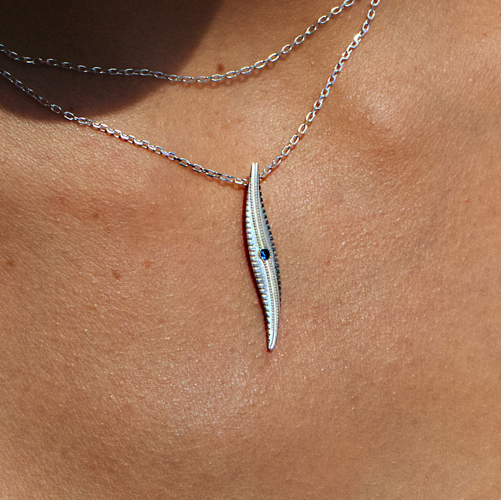 "Petit Littoral" necklace, solid silver