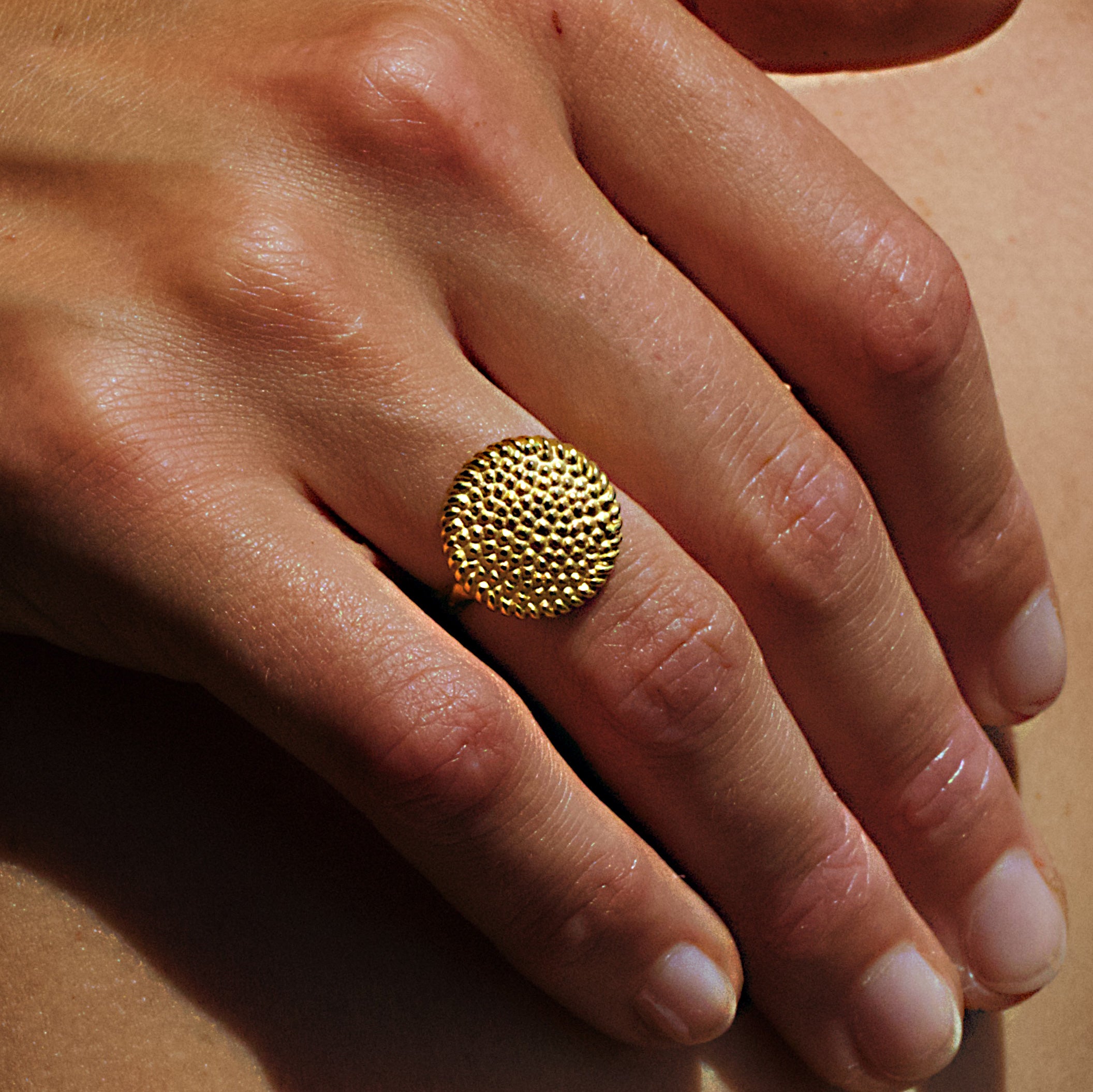 Bague “Iridis”, Argent Plaqué Or