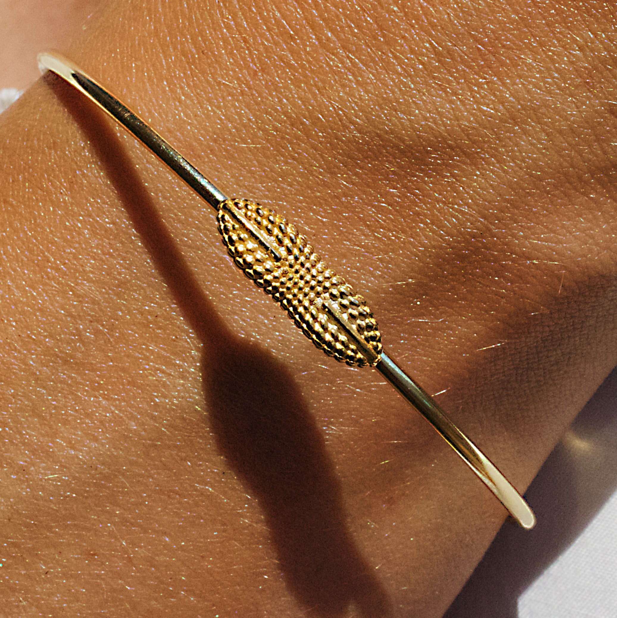 Bracelet “Diploneis”, Argent Plaqué Or