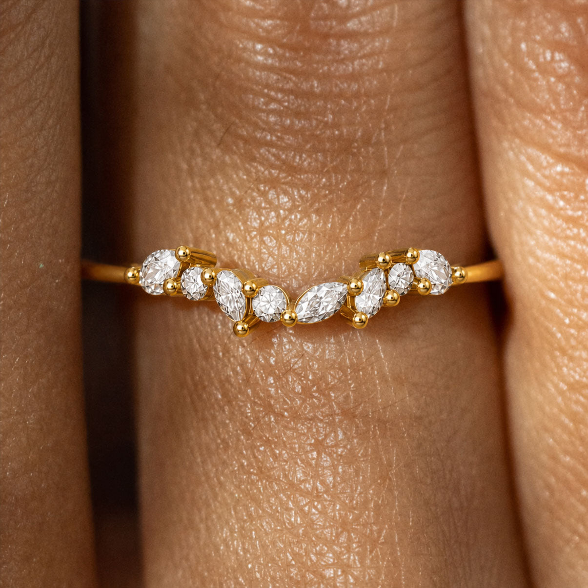 Cocktail Ring n°1, Gold, Diamonds