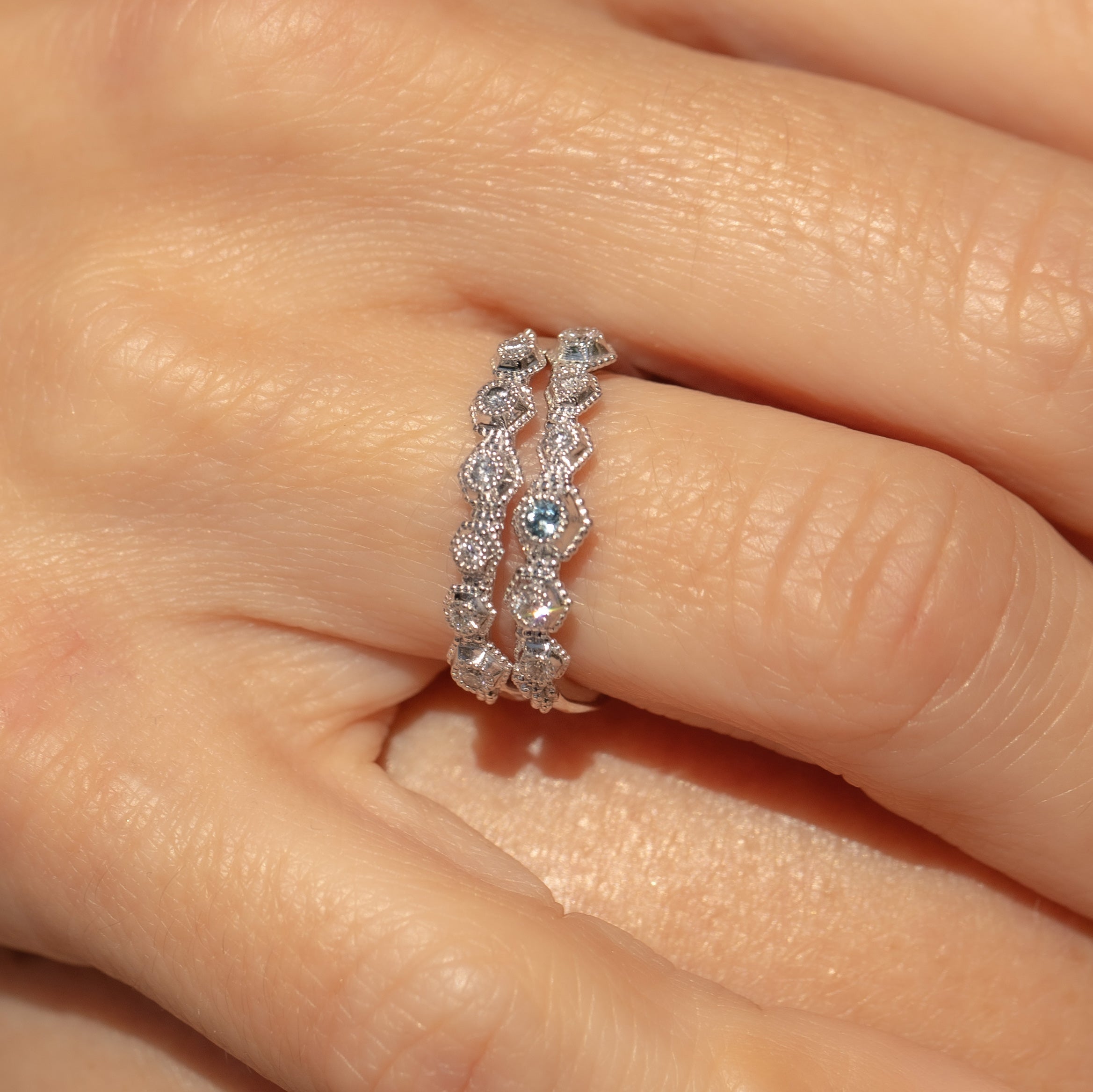 Alliance Stellaire, Or blanc, diamants