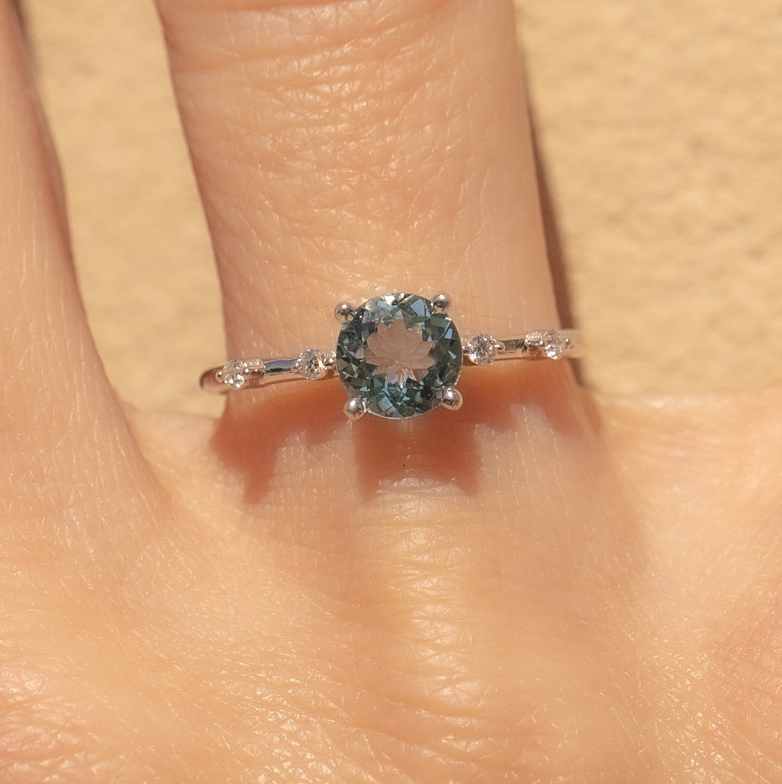 Bague Fiançailles Marine Stellaire, Or