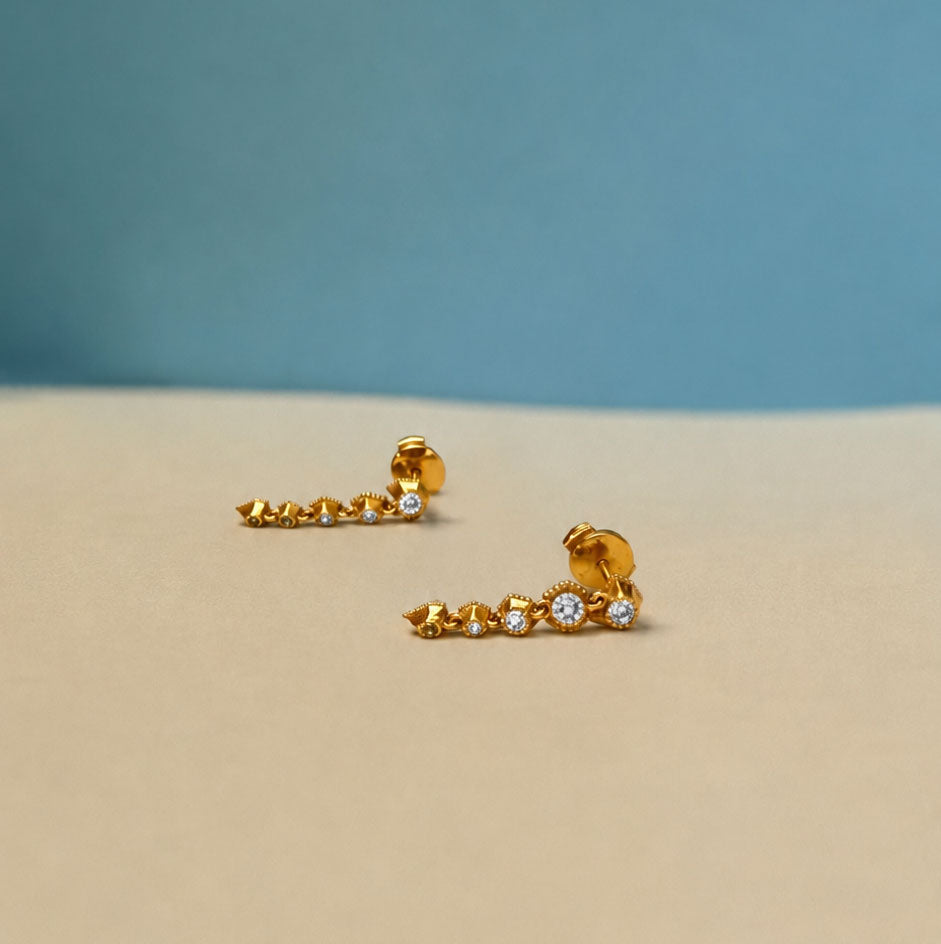 Boucles Stellaires n°5, Or, diamants