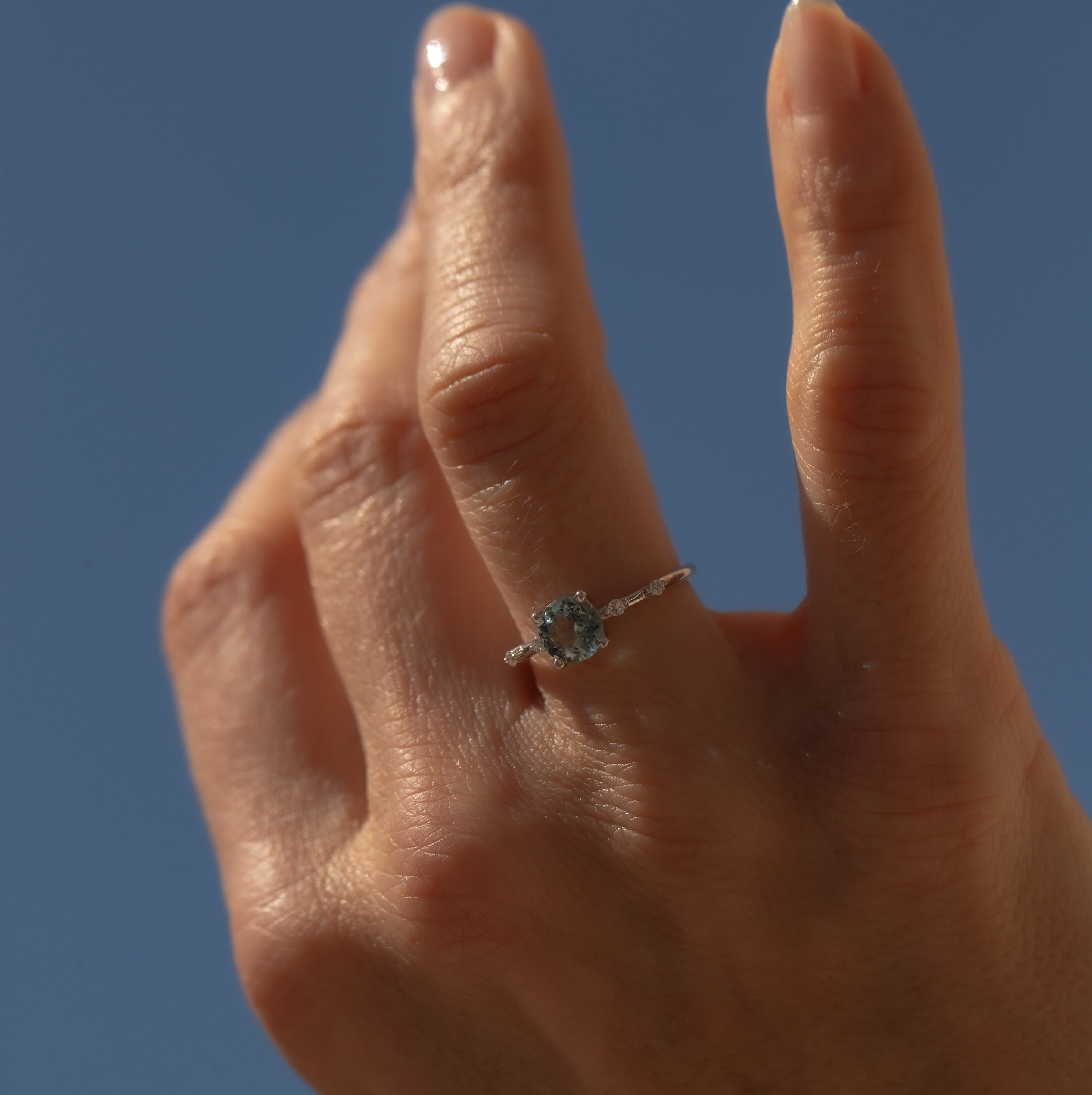 Bague Fiançailles Marine Stellaire, Or