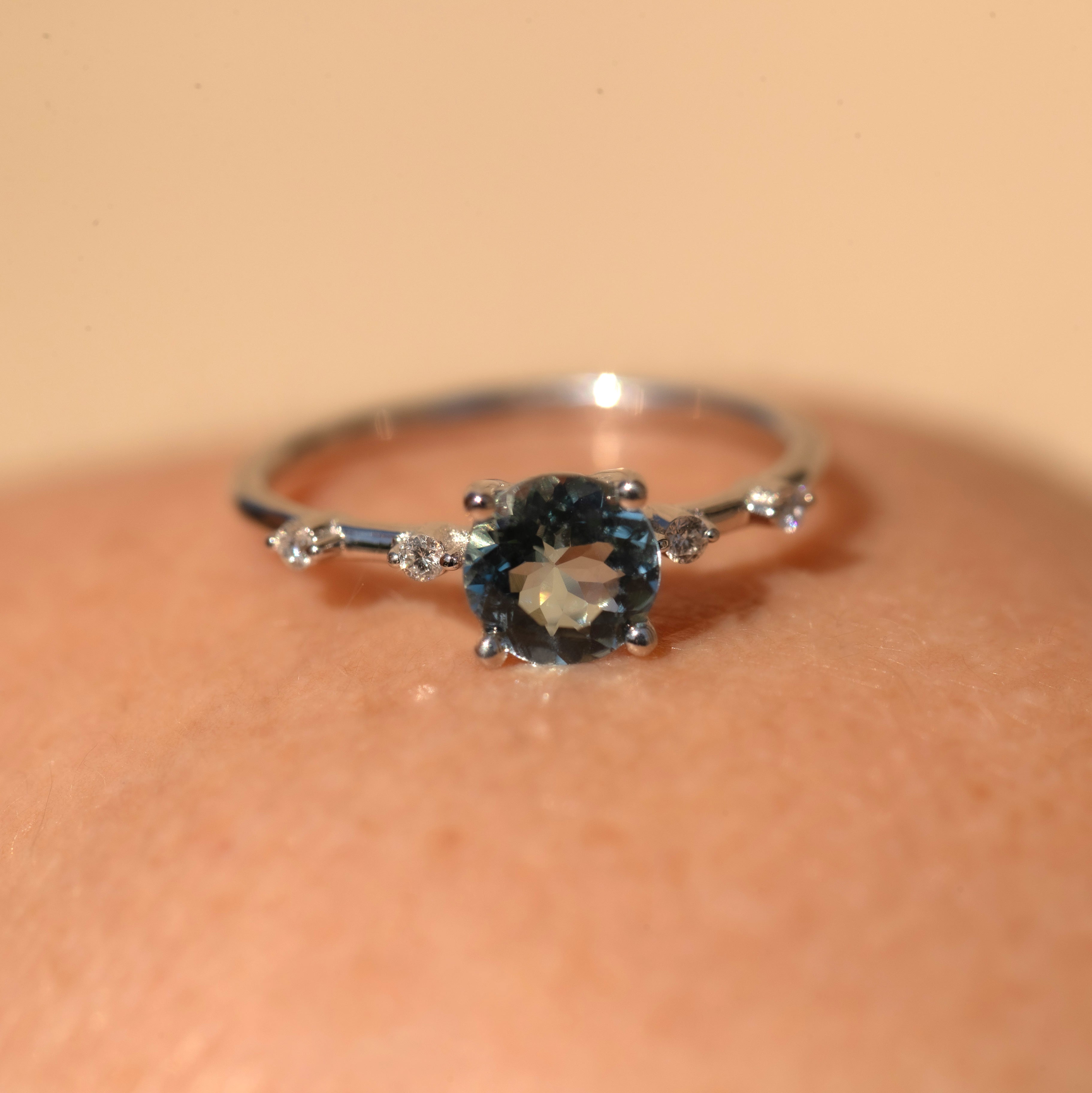 Bague Fiançailles Marine Stellaire, Or