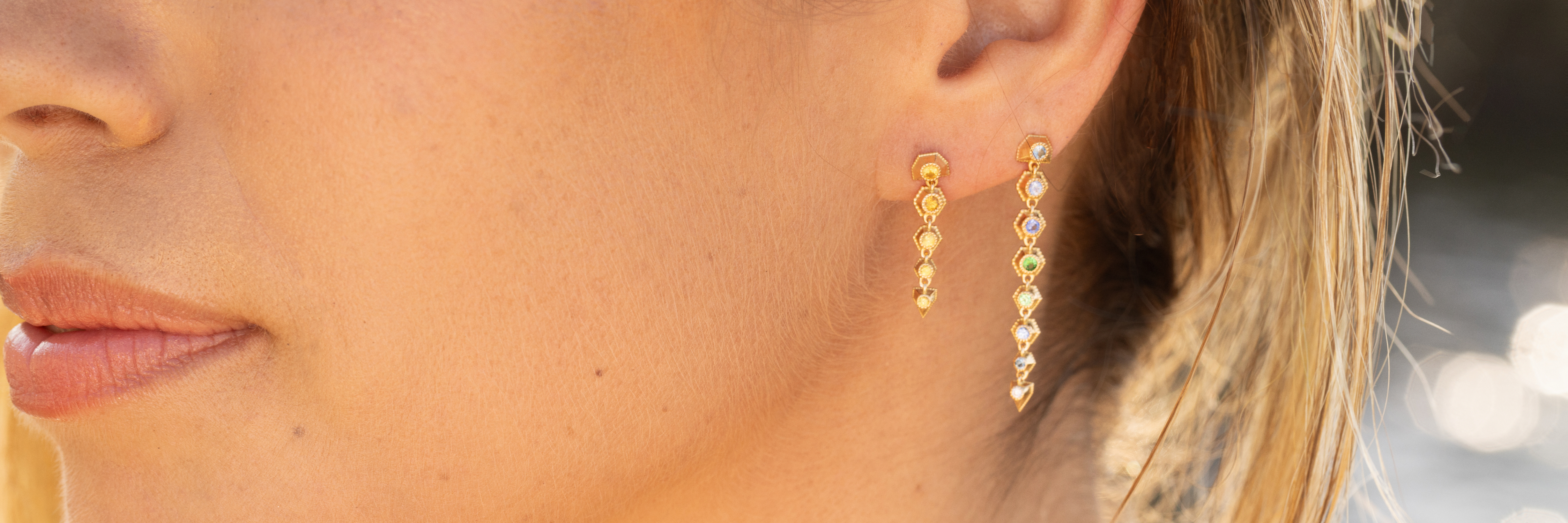 Les Diatomées Stellaires en or : Boucles d'oreilles