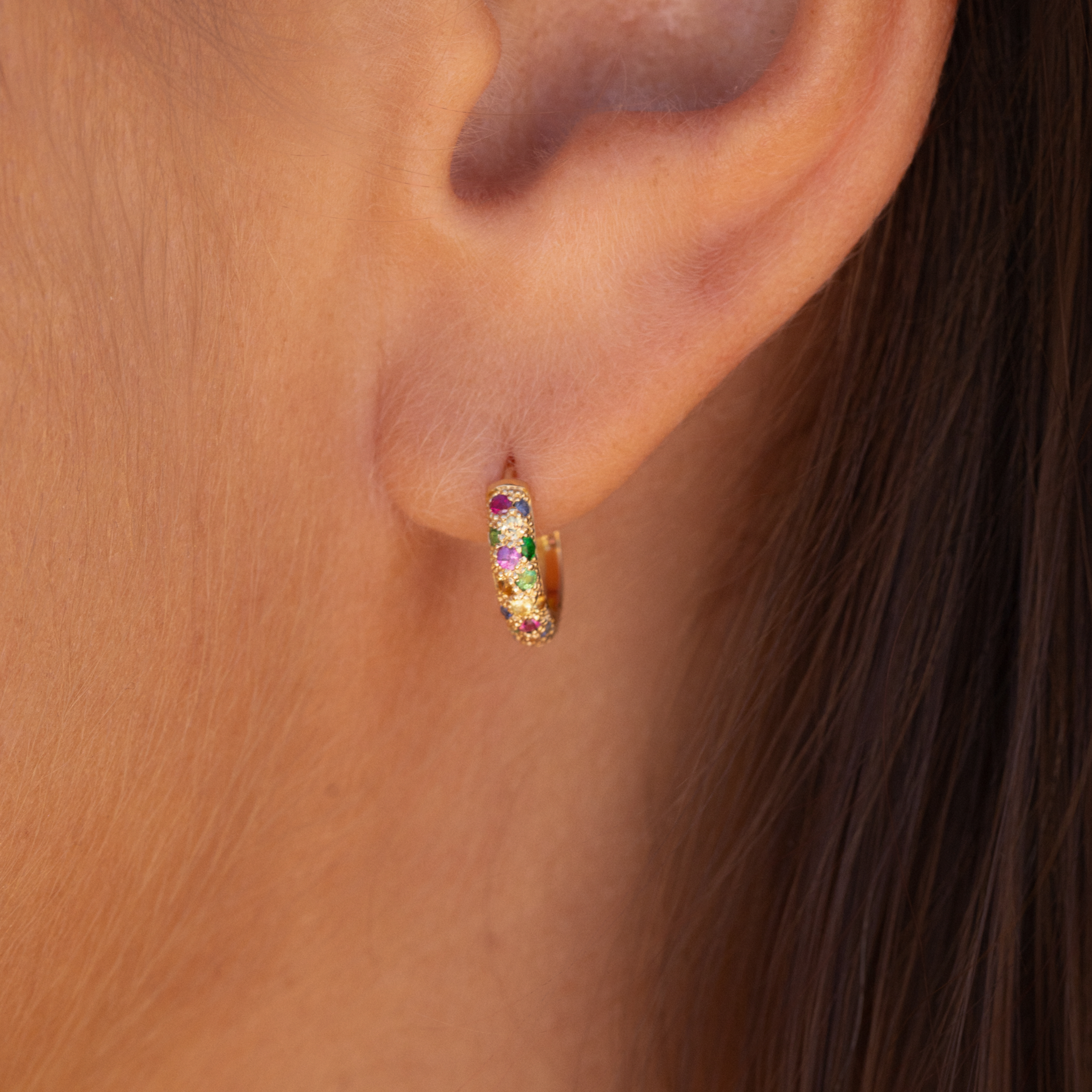 Les Diatomées Cocktail en or : Boucles d'oreilles