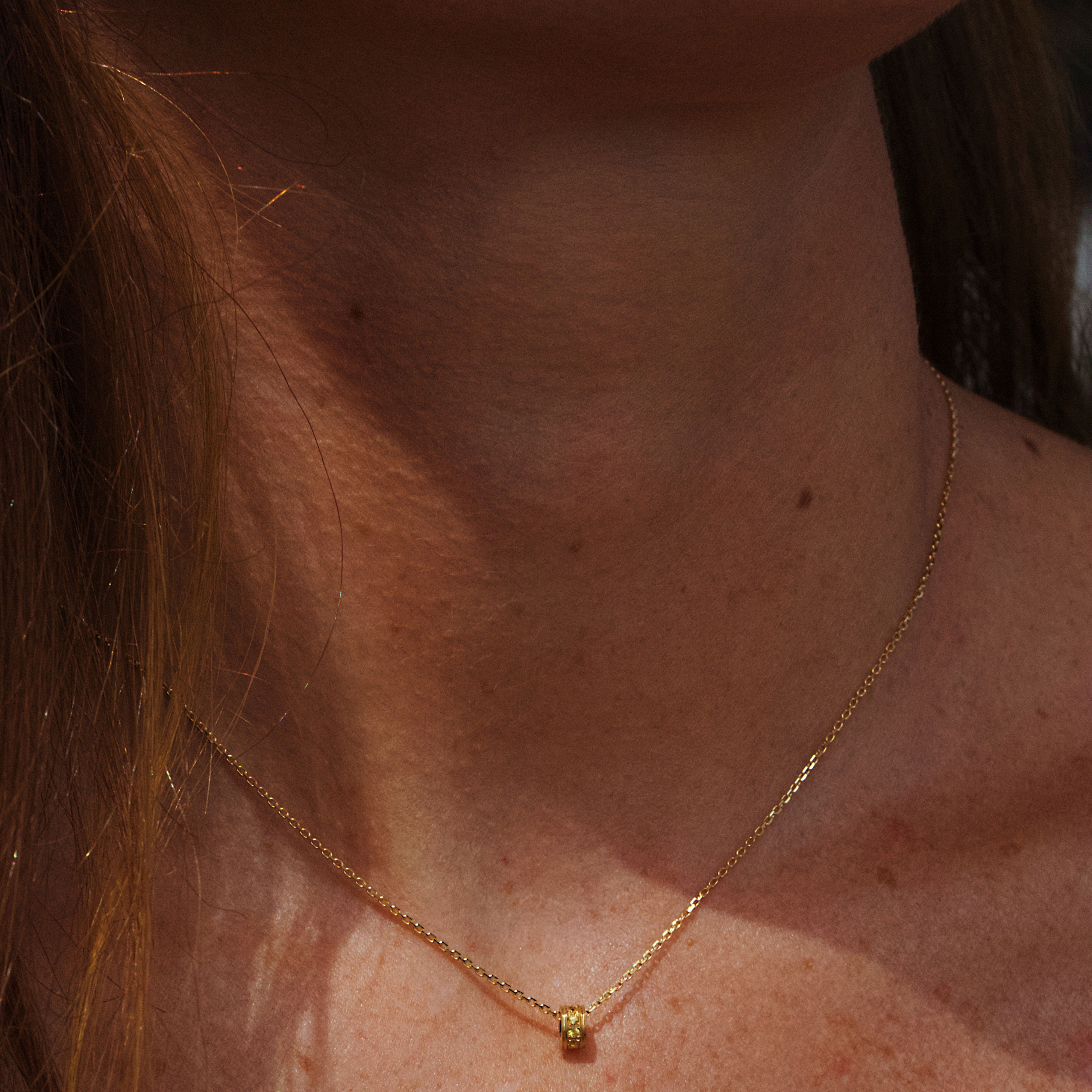 The “Gram” necklace, Yellow gold, Yellow Sapphires 