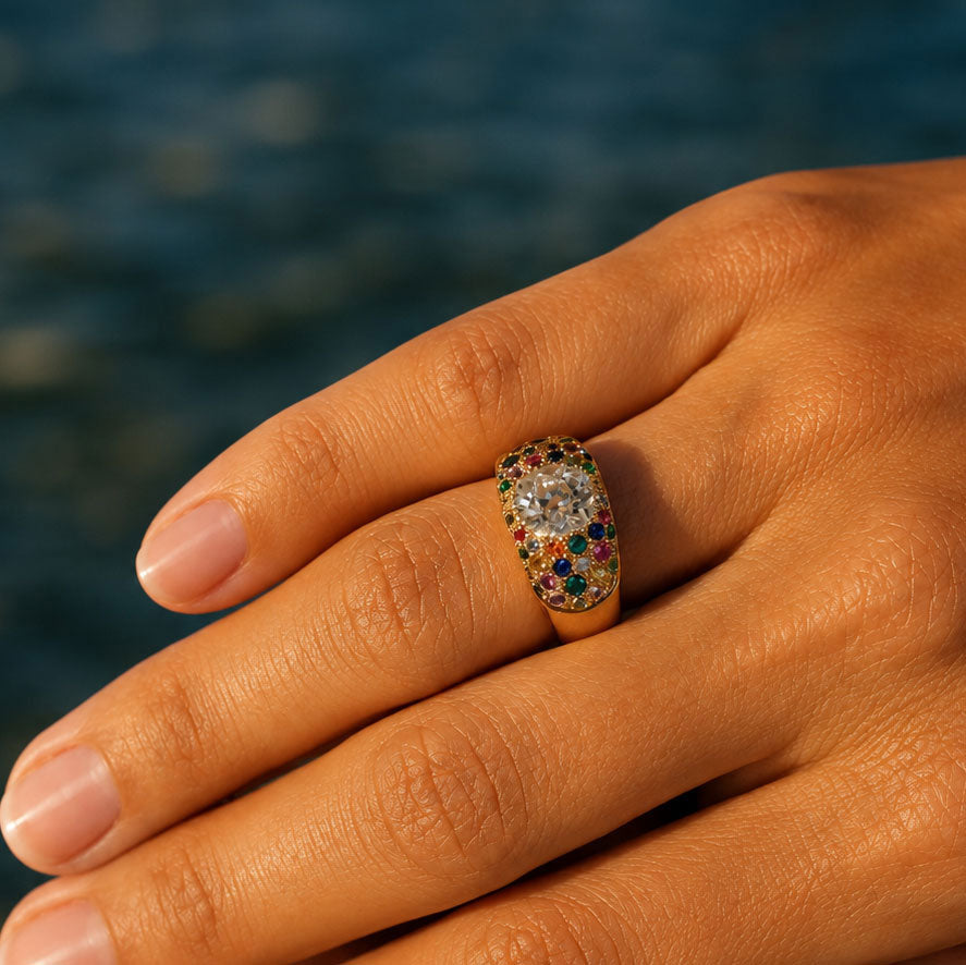 Bague Boule Cocktail, Or