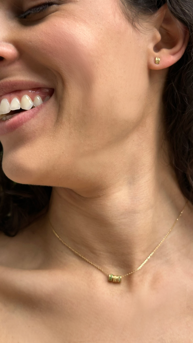 The “Gram” necklace, Yellow gold, Yellow Sapphires 