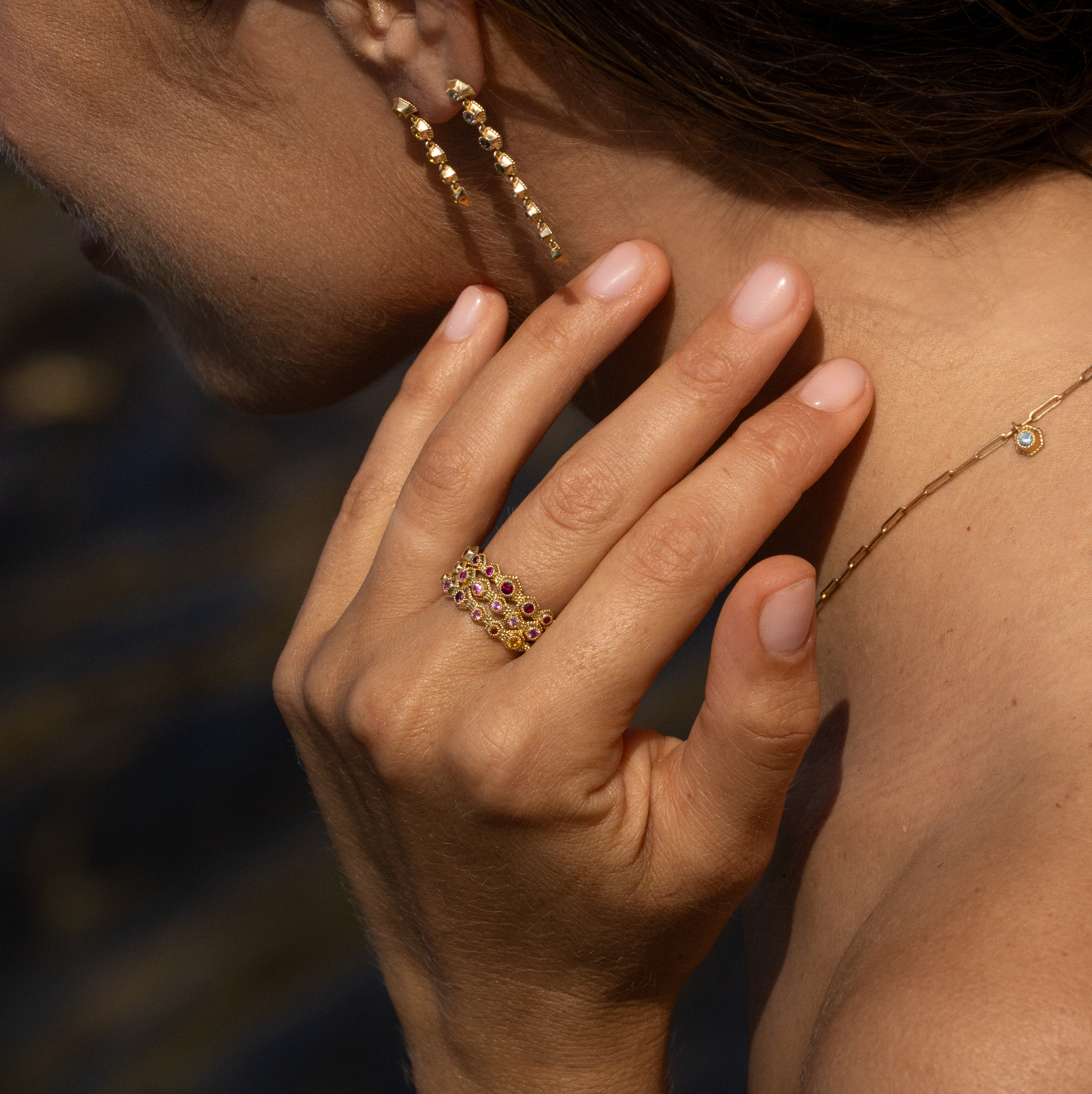 Stellar Earrings  n°5, Yellow Sapphires