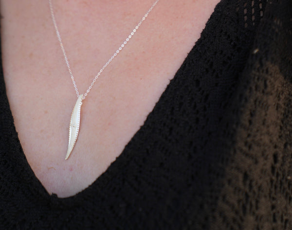 "Petit Littoral" necklace, solid sterling silver