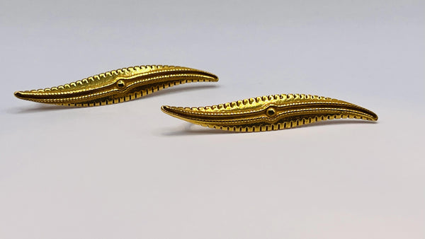 Littoral earrings, 24 kt Gold Plated