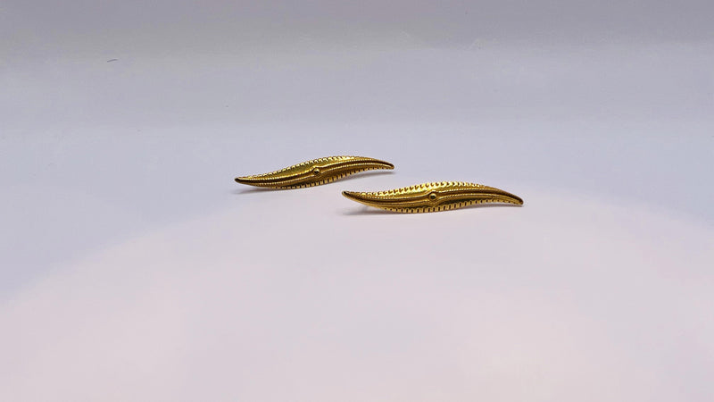 Littoral earrings, 24 kt Gold Plated
