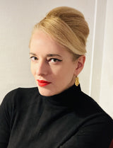 Licmophora earrings, 24 kt Gold Plated