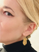 Licmophora earrings, 24 kt Gold Plated